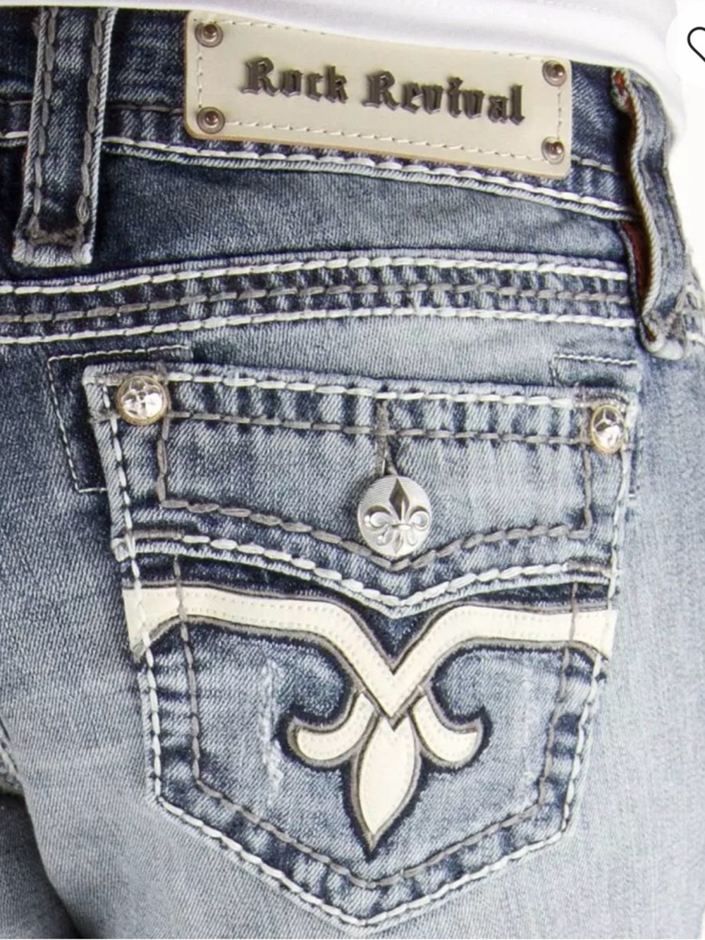 The Buckle Rock Revival Gabrielle Boot Stretch Denim Jean Size 30 - Picture 5 of 13
